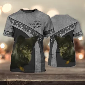 3D Dog T Shirts, Chihuahua Love All Over Print T-Shirt, Gift For Pet Loves