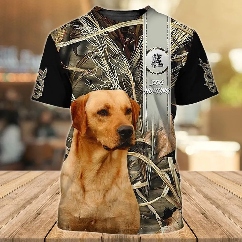 3D Dog T Shirts, Dog Hunting Autumn All Over Print T-Shirt, Gift For Pet Loves