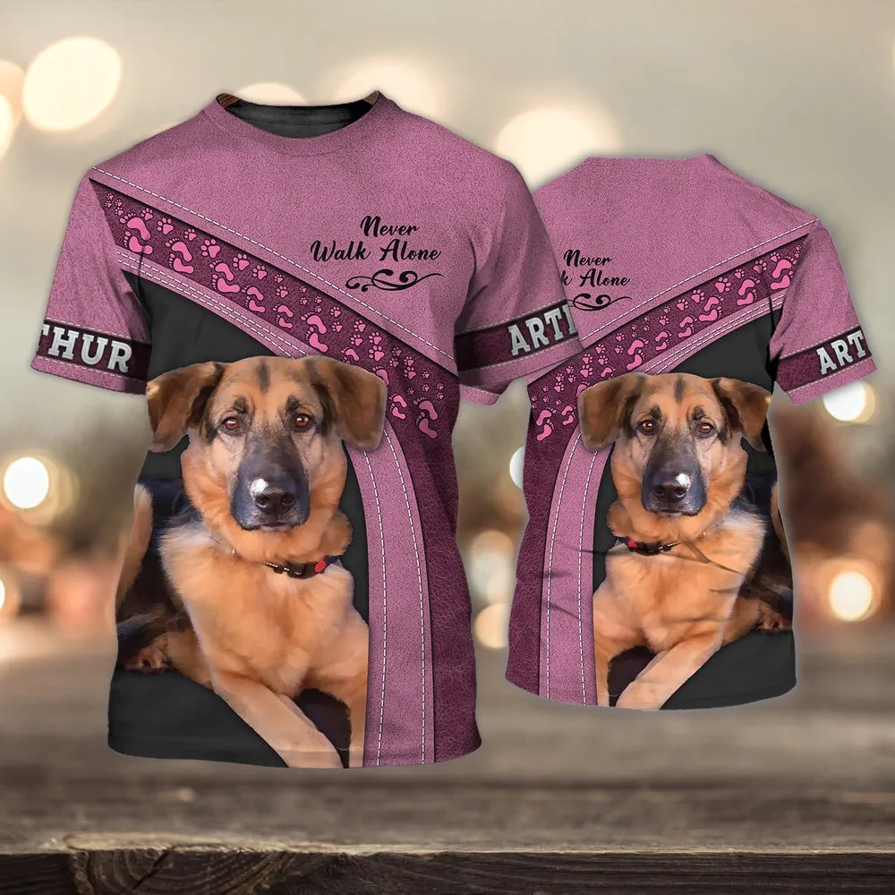 3D Dog T Shirts, German Shepherd Love All Over Print T-Shirt, Gift For Pet Loves