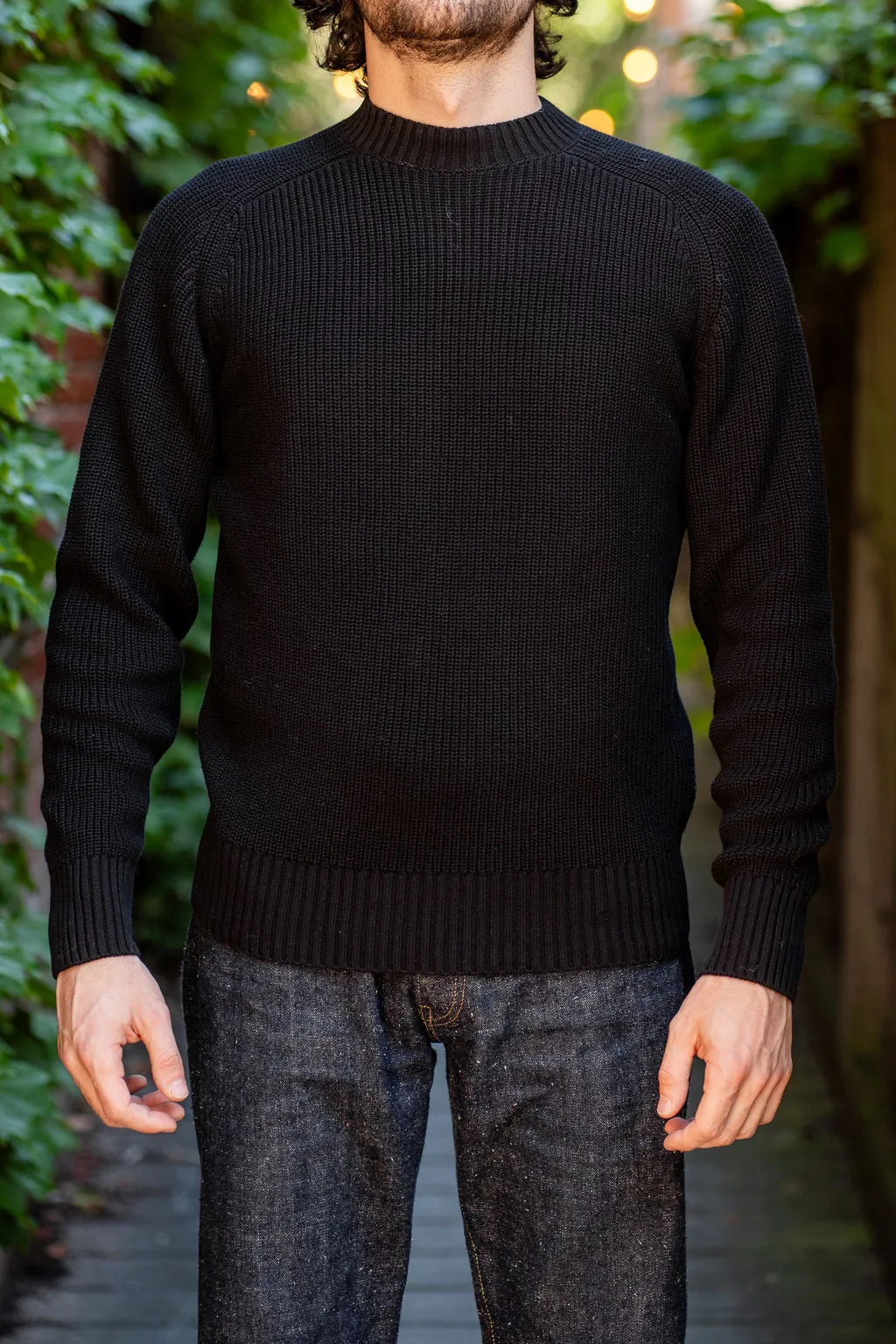 3sixteen Cotton Crewneck Sweater - Black