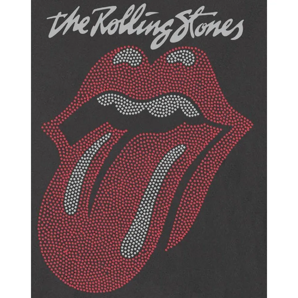 Amplified Womens/Ladies Tongue The Rolling Stones Diamante Logo T-Shirt