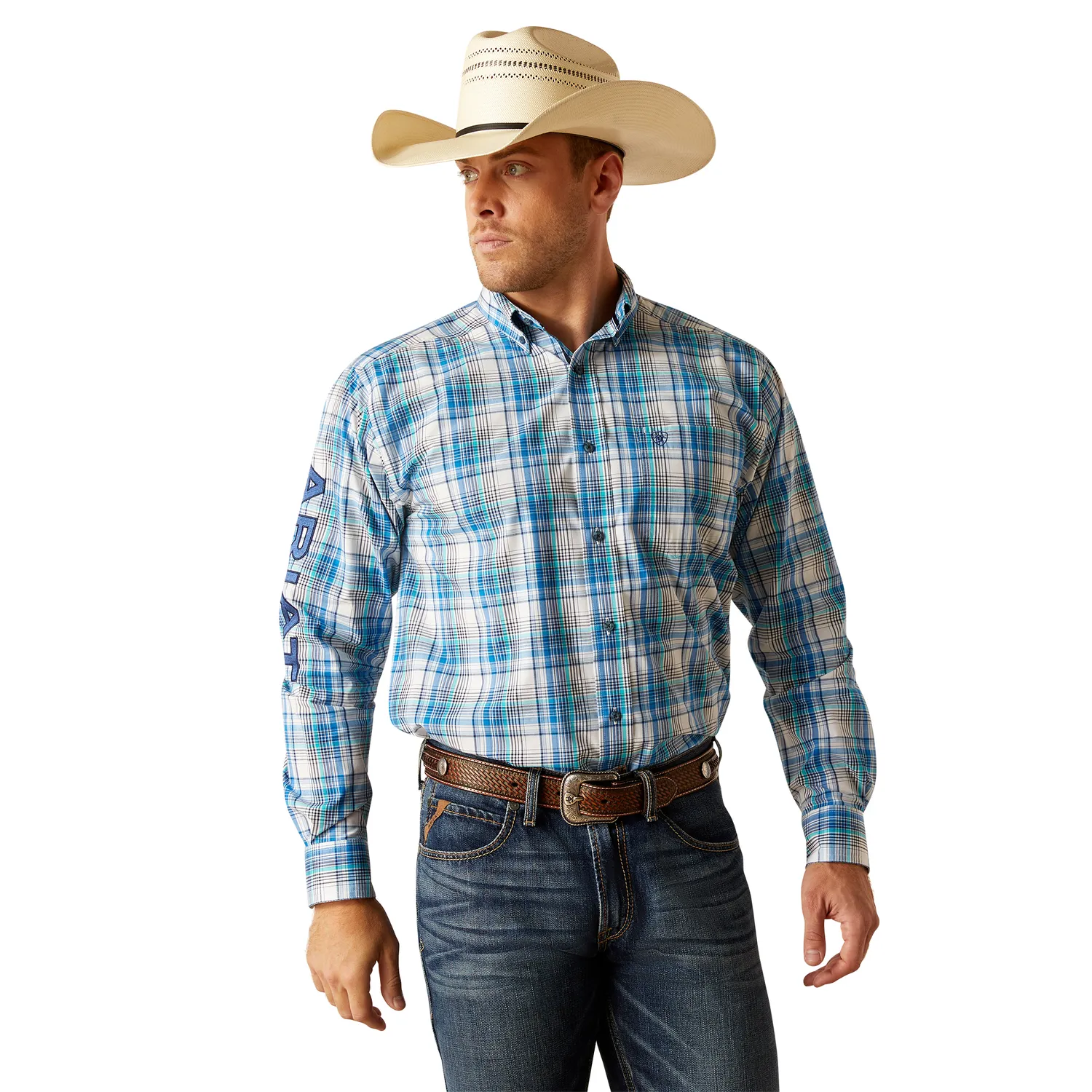 Ariat Men's Pro Series Team Classic Fit Griffen Shirt - White