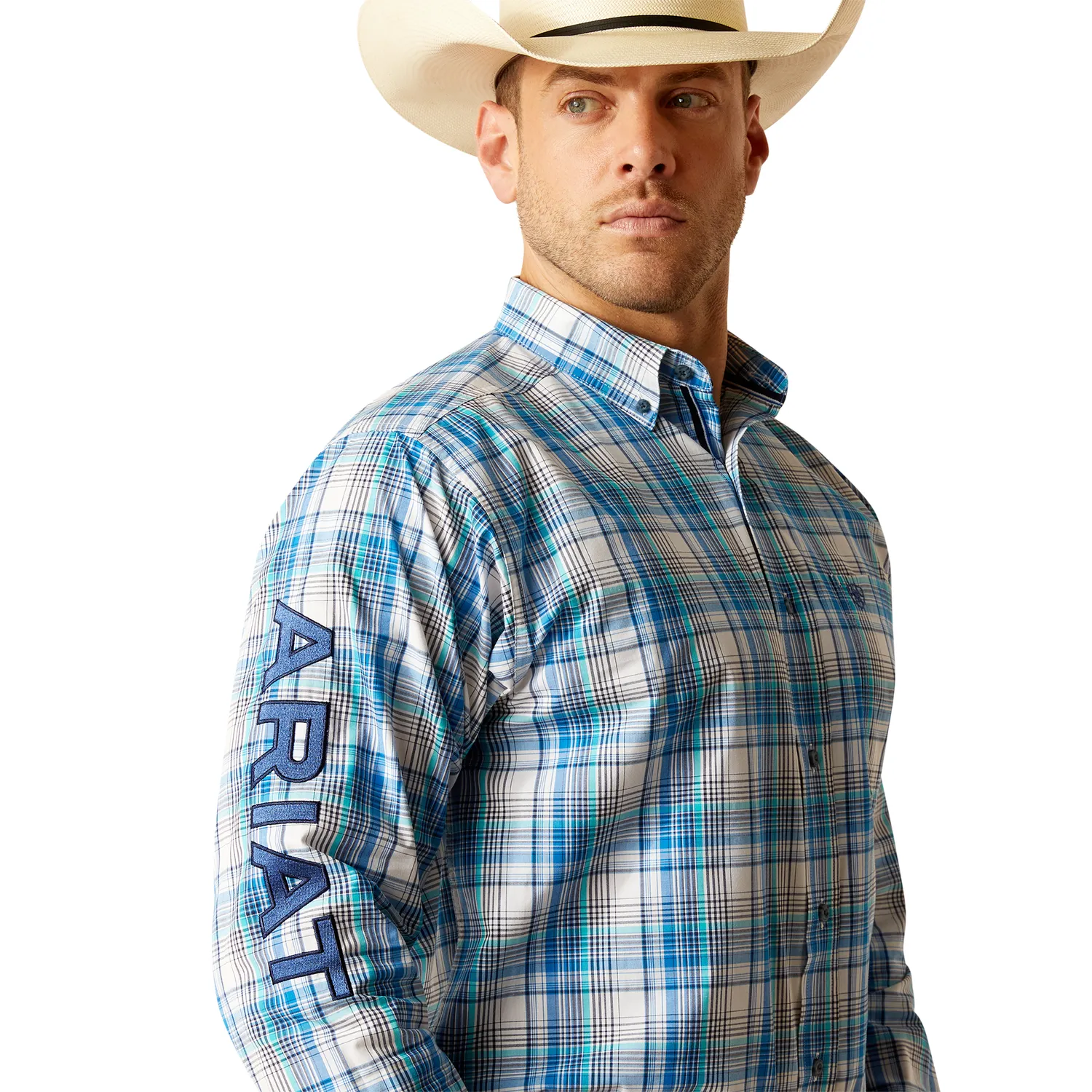 Ariat Men's Pro Series Team Classic Fit Griffen Shirt - White