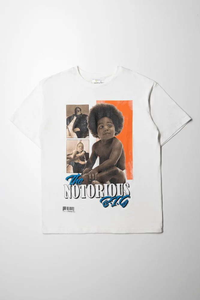 Biggie Oversized Short Sleeve T-Shirt White