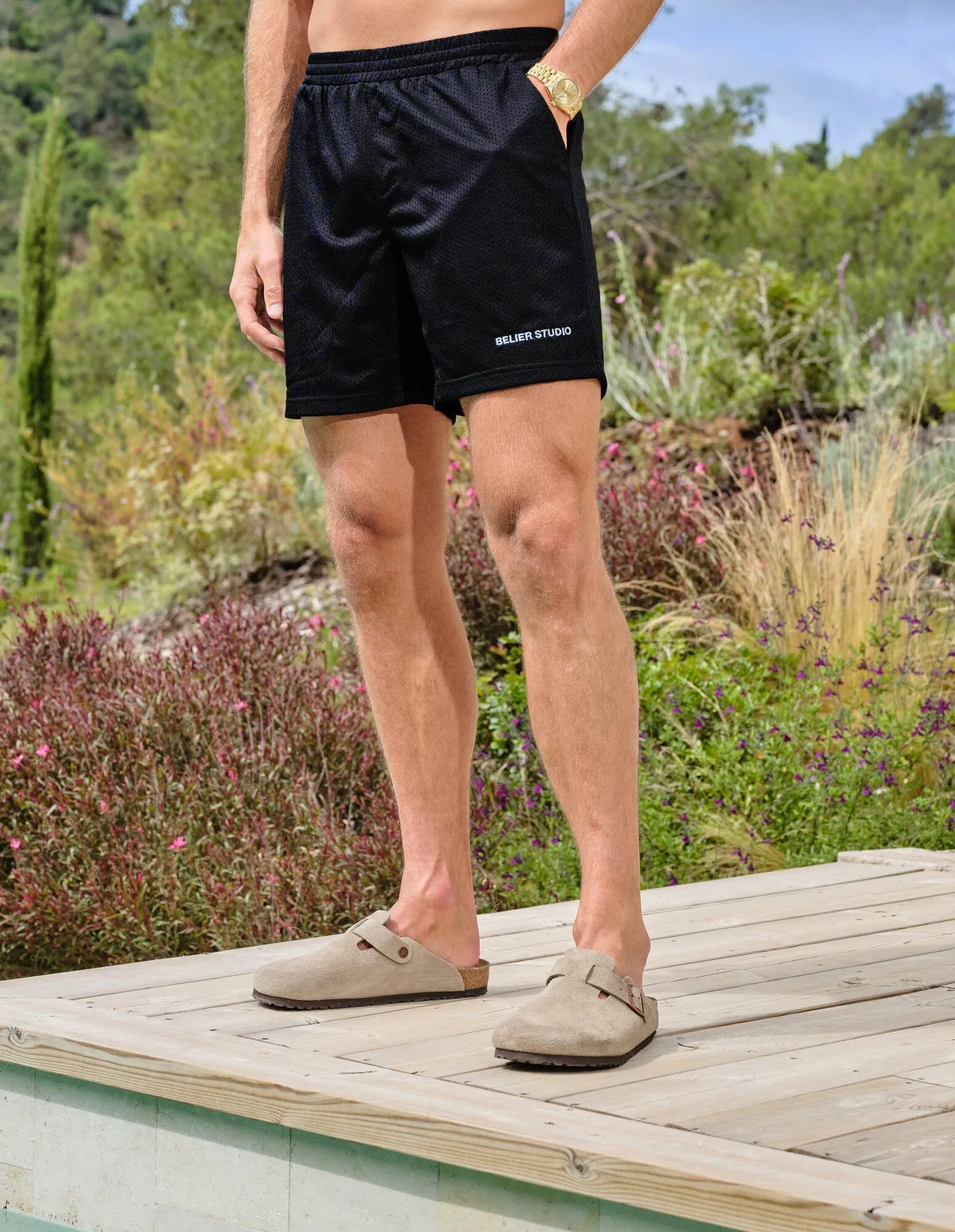 Black Essential Mesh Short