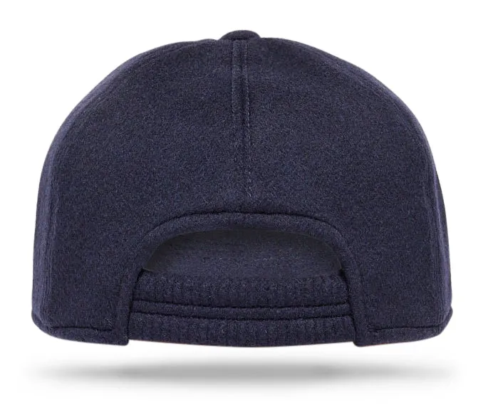 Cashmere Baseball Cap - Navy W