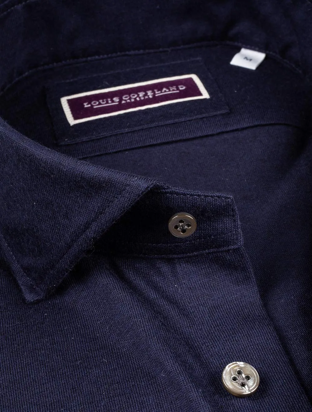 Cashmere Blend Jersey Shirt Navy