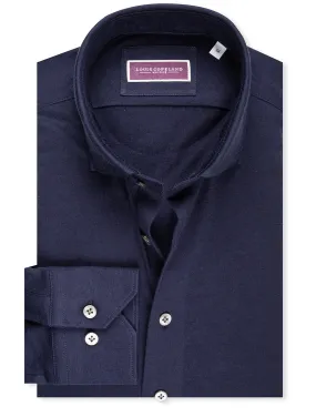 Cashmere Blend Jersey Shirt Navy