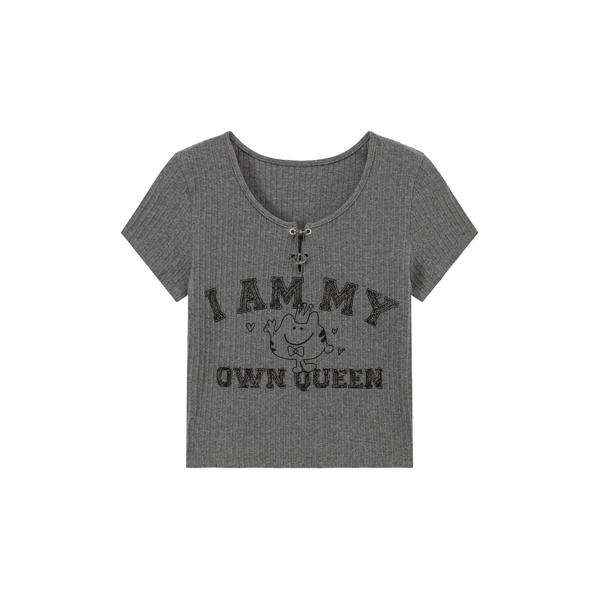 Character Lettering Crop T-Shirt