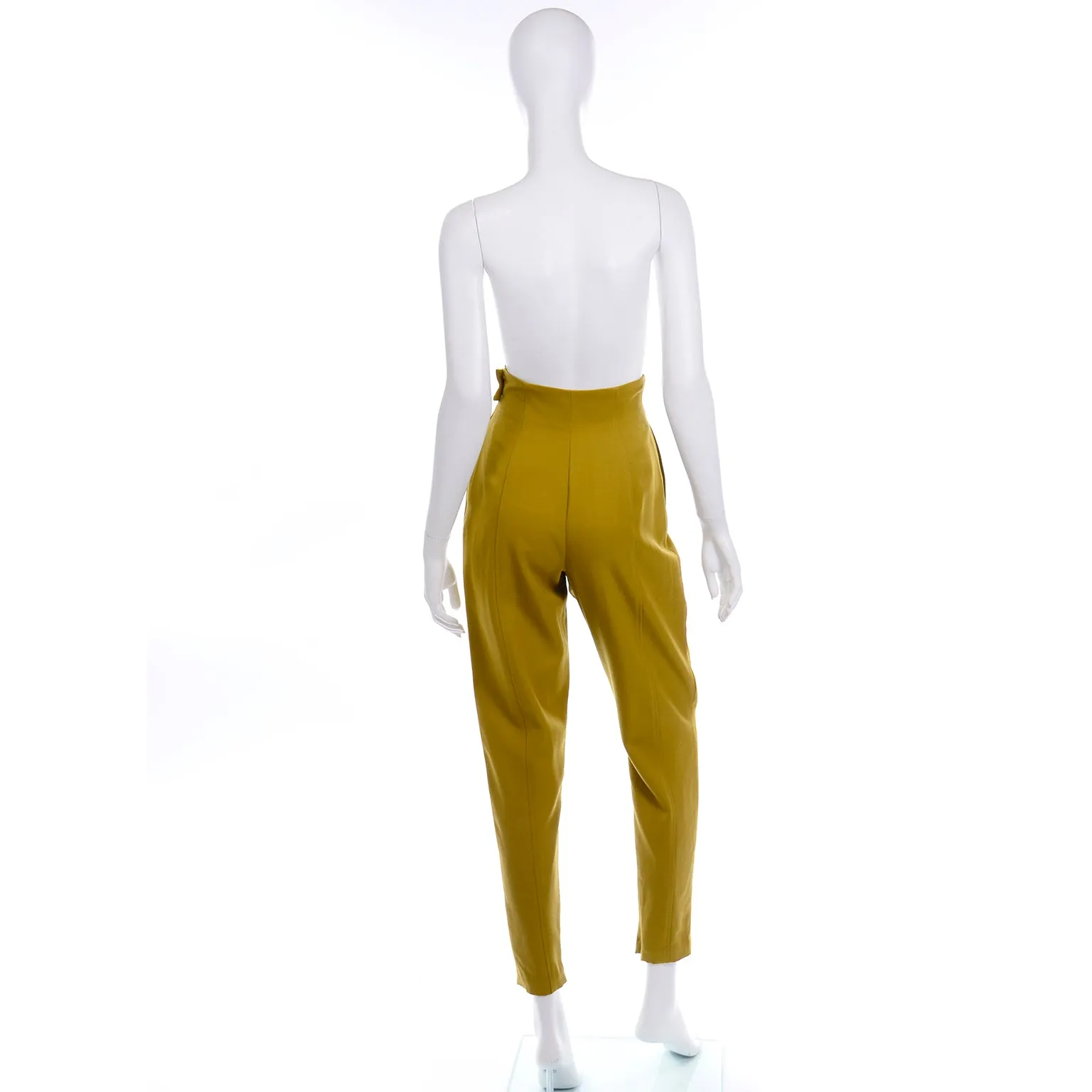 Charlotte Neuville Vintage 1980s High Waisted Mustard Pants