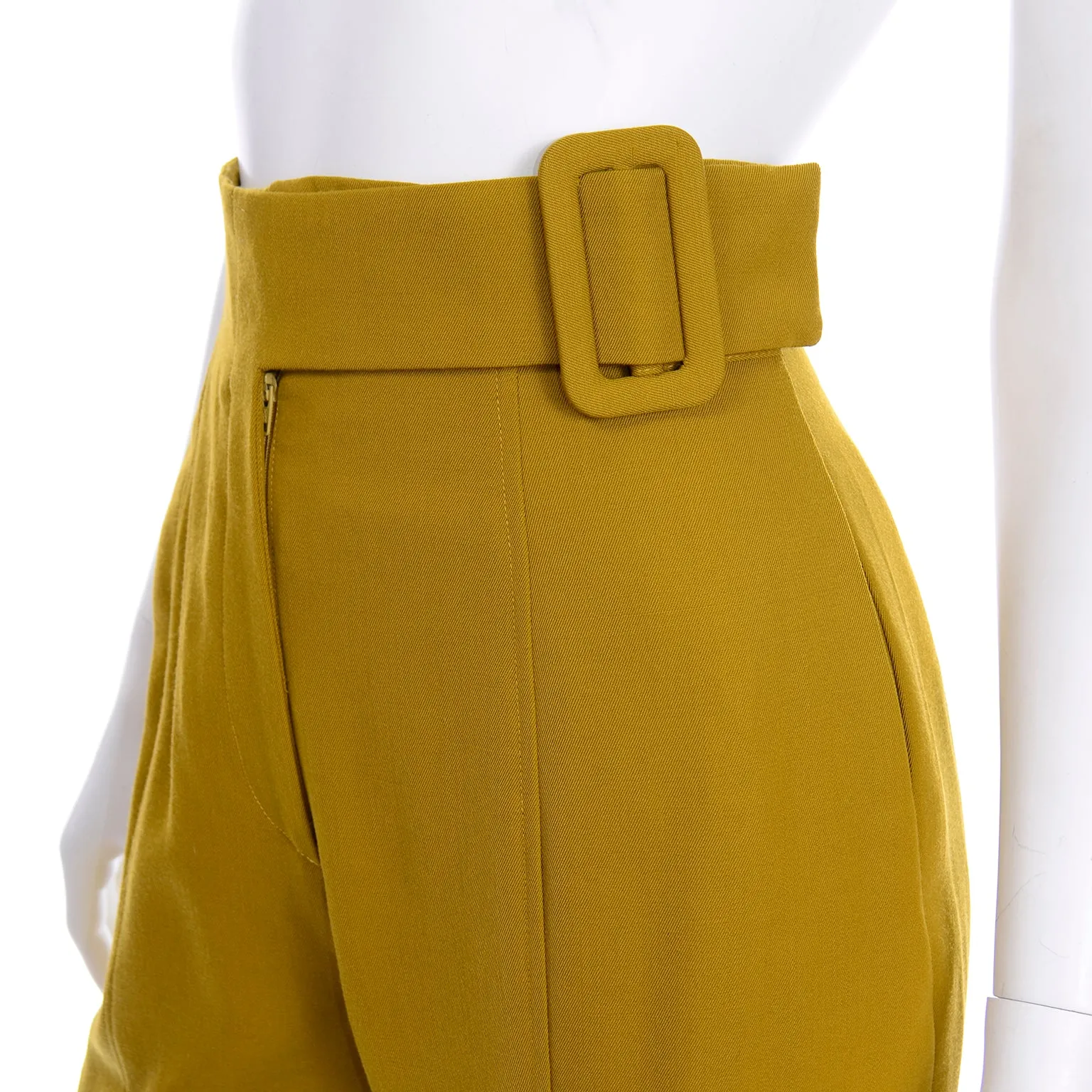 Charlotte Neuville Vintage 1980s High Waisted Mustard Pants