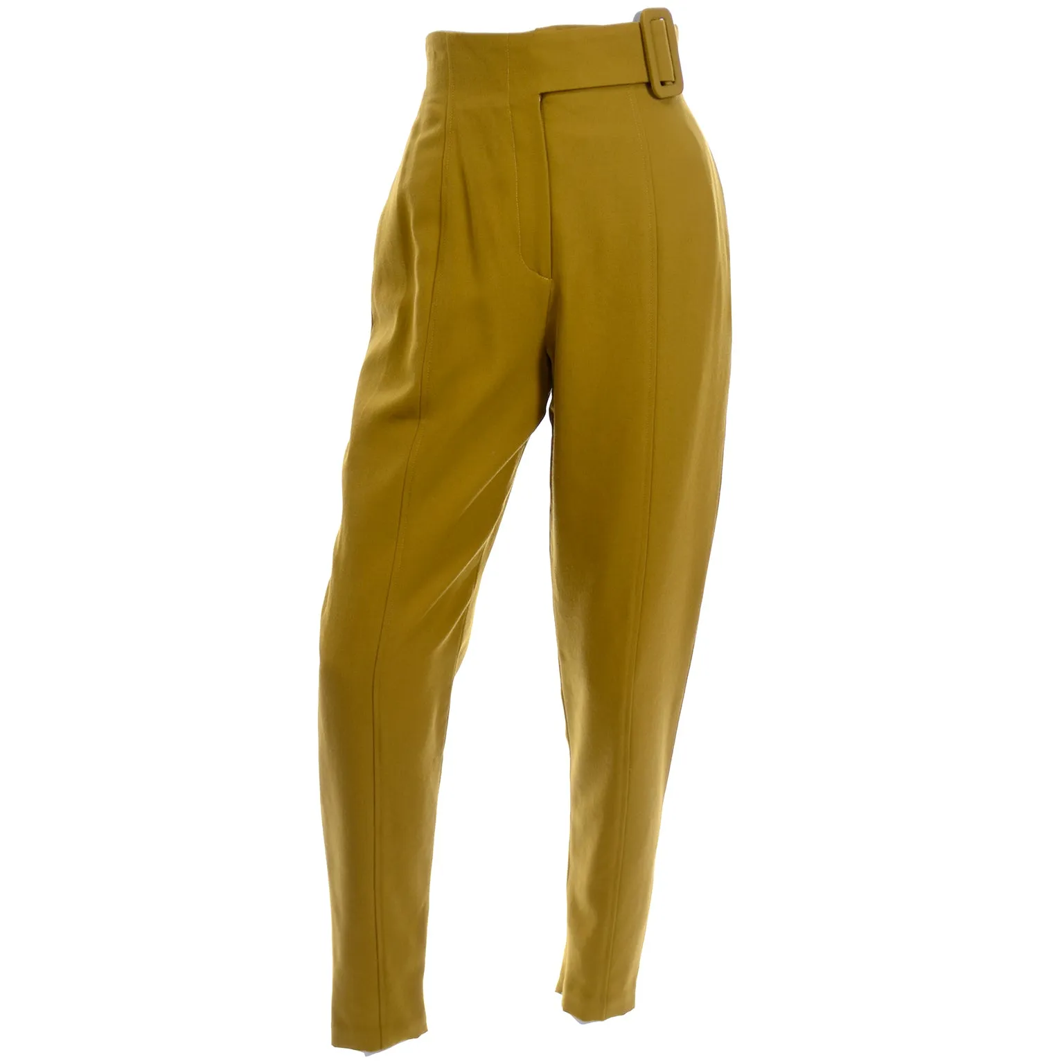 Charlotte Neuville Vintage 1980s High Waisted Mustard Pants