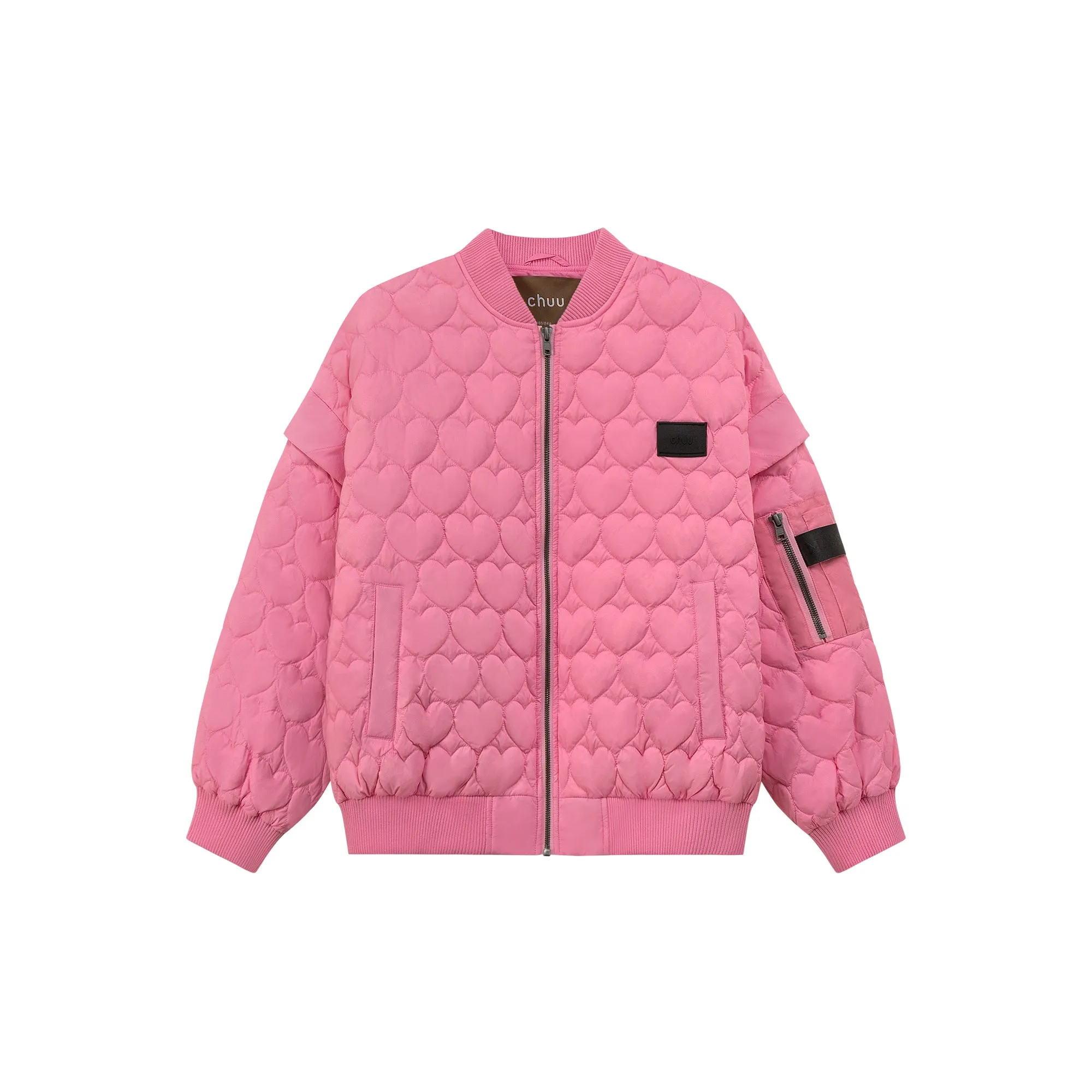 Cherry Heart Quilted Padded Jacket