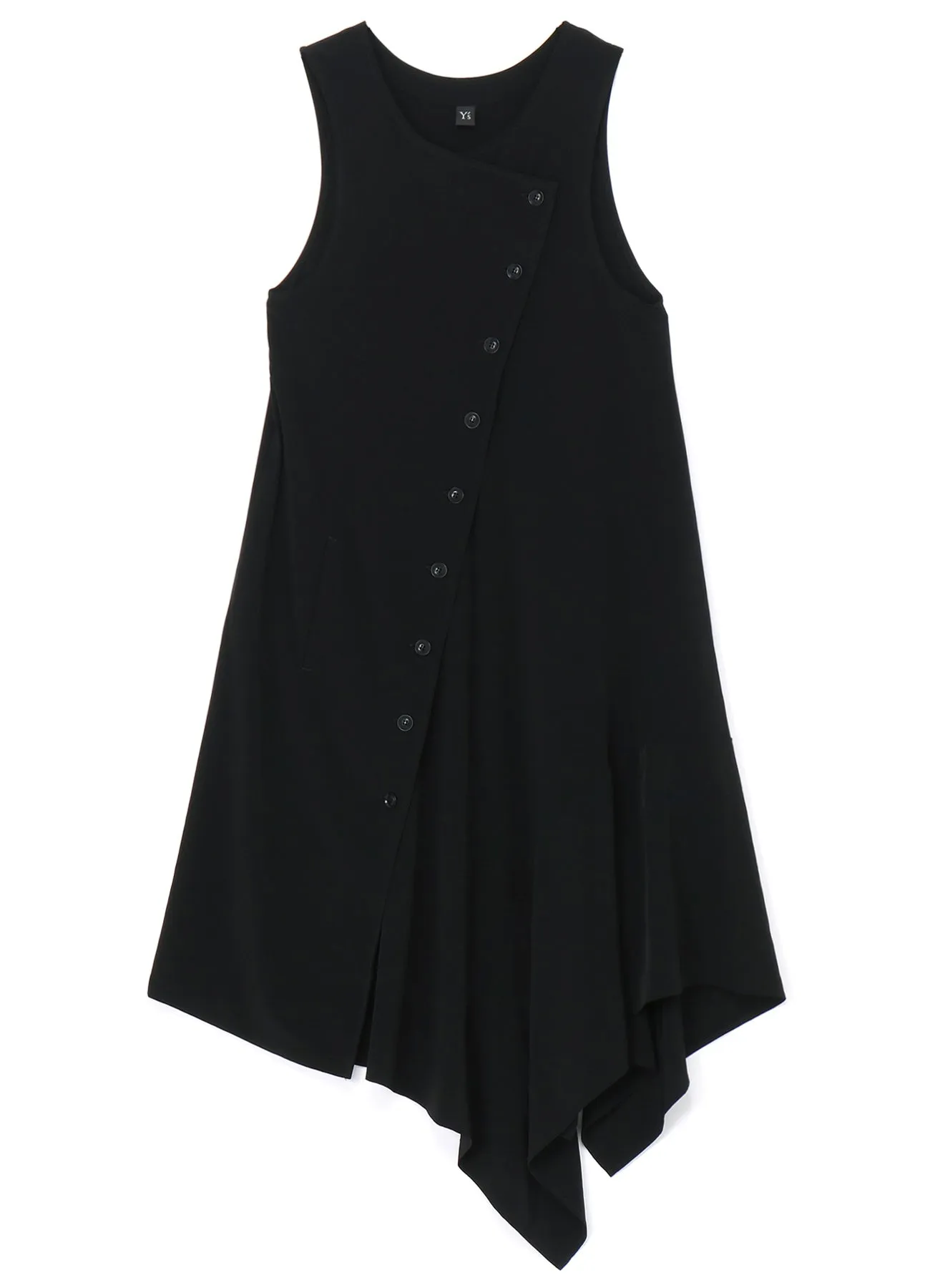 CREPE de CHINE DRESS WITH DIAGONAL BUTTONS