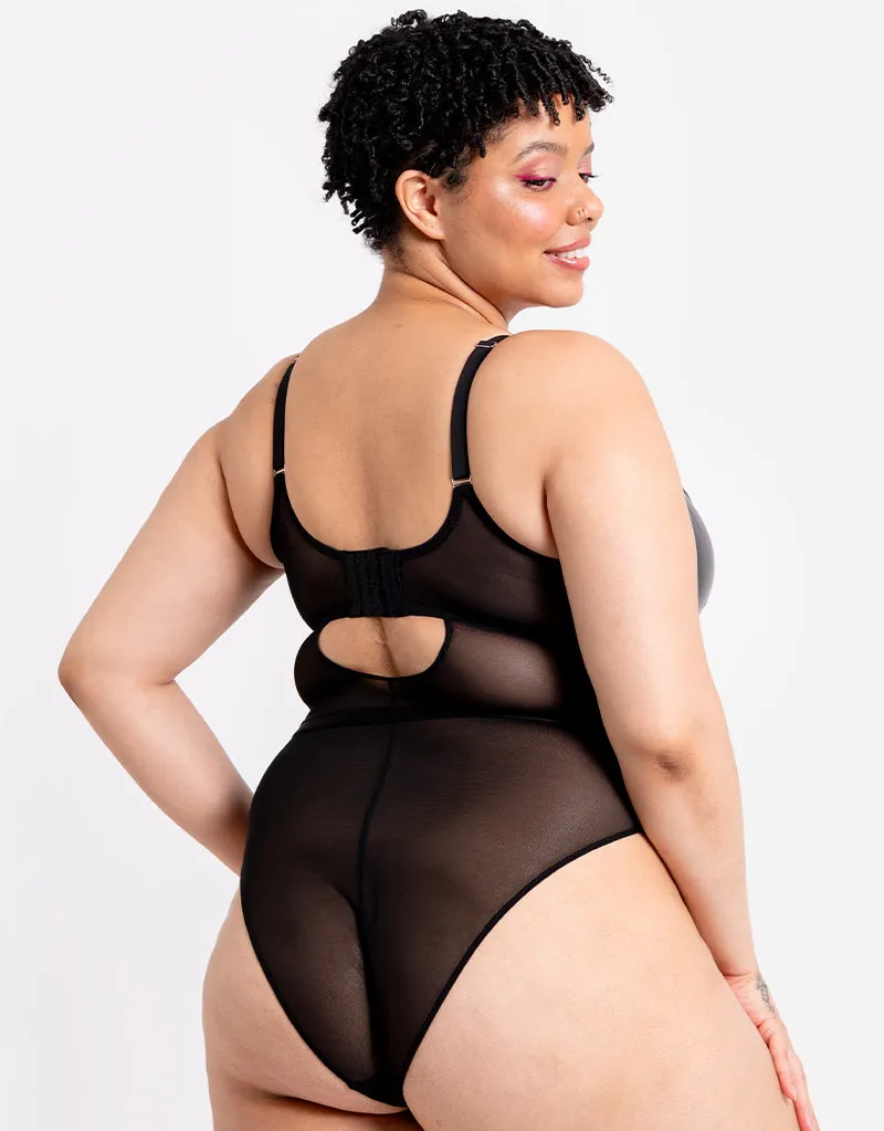 Curvy Kate Lucky Star Plunge Body Black