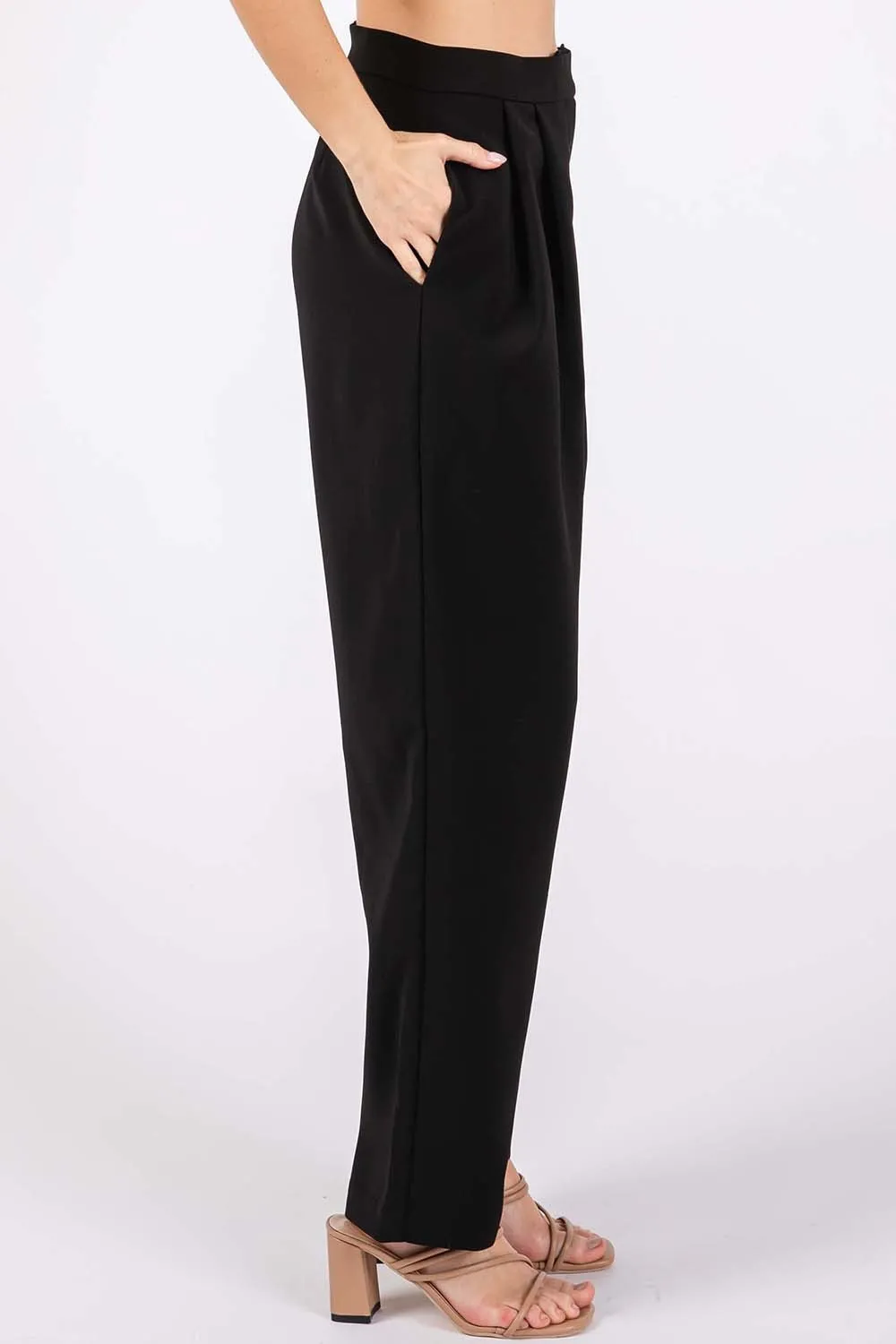 GeeGee High-Waisted Pleated Pants