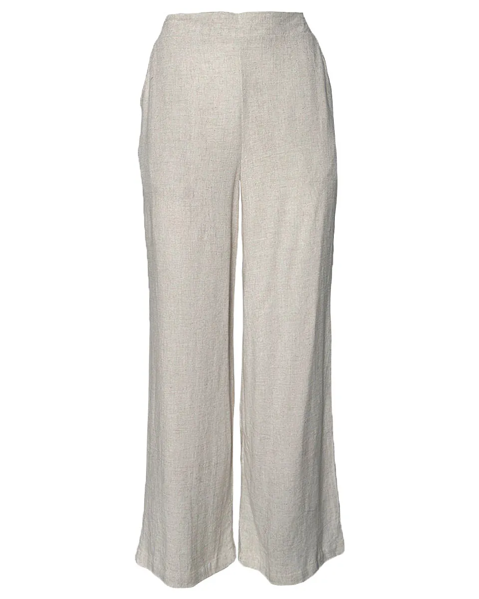 High Waisted Linen Blend Pants