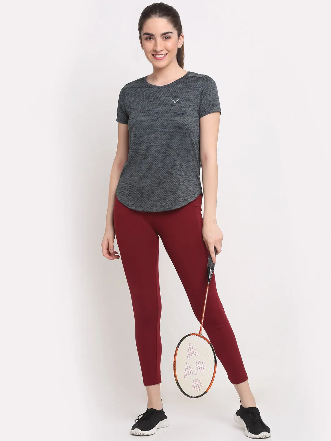 Invincible Women's Fitness Jacquard Tee