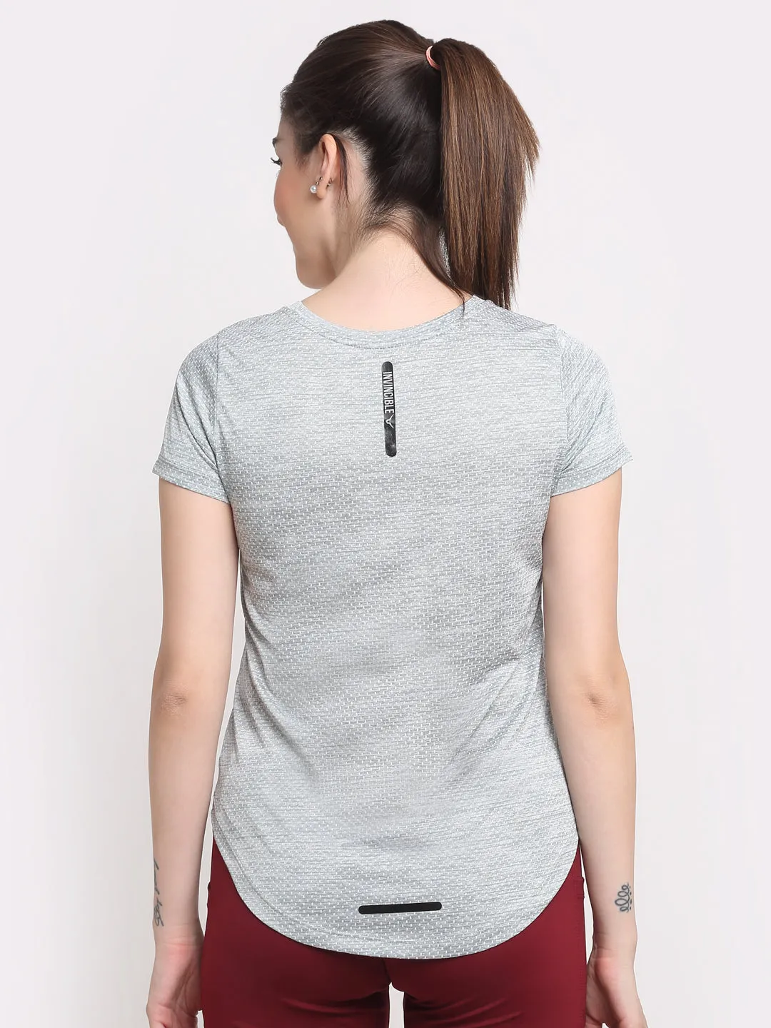 Invincible Women's Fitness Jacquard Tee