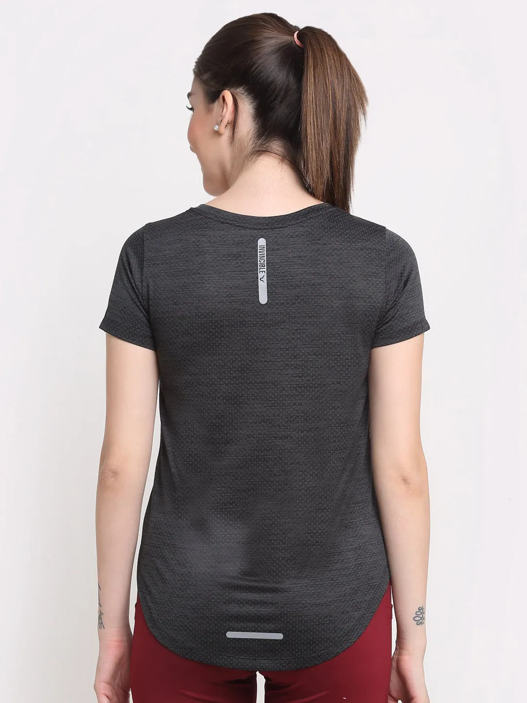 Invincible Women's Fitness Jacquard Tee