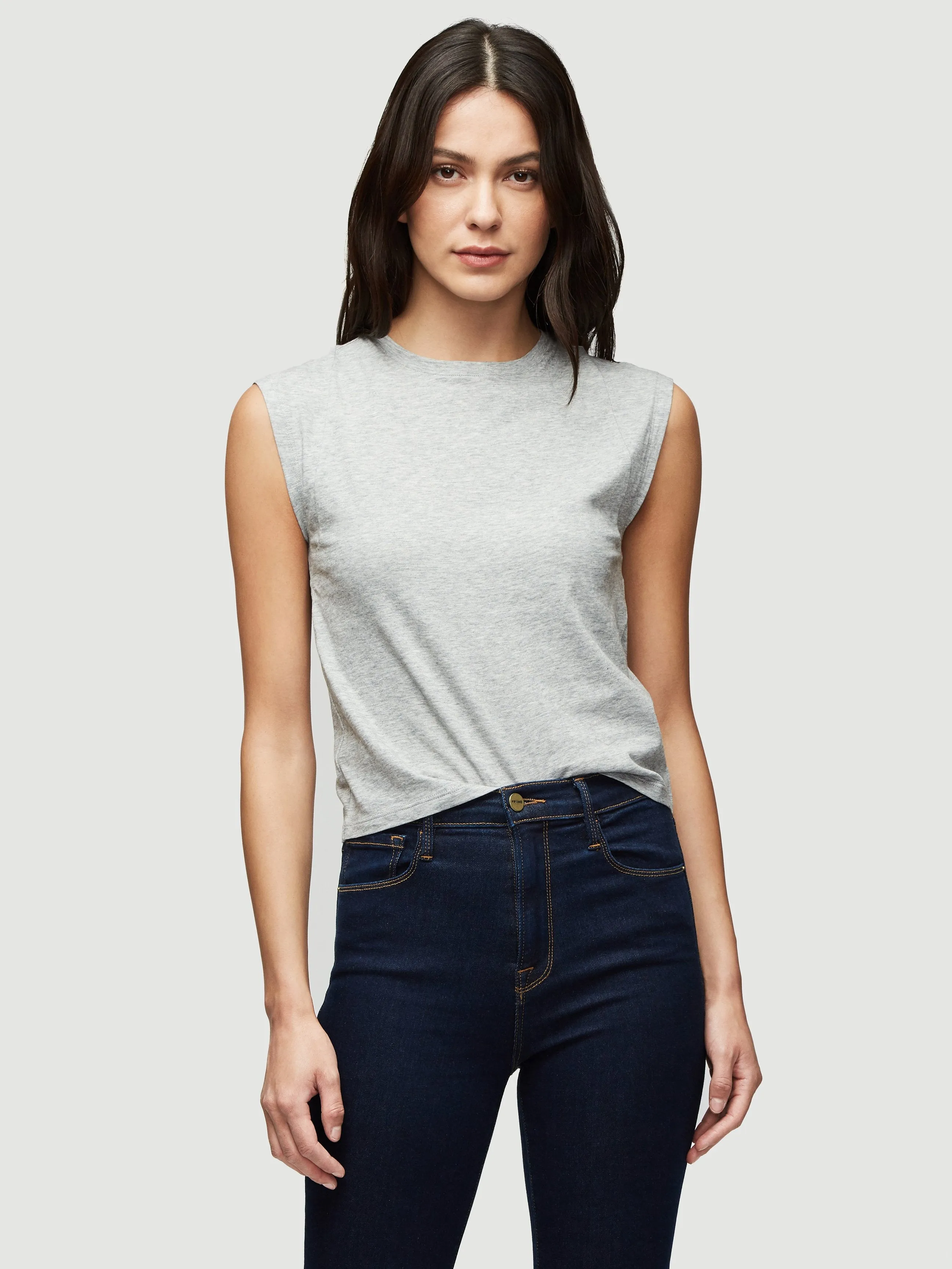 Le High Rise Muscle Tee -- Gris Heather