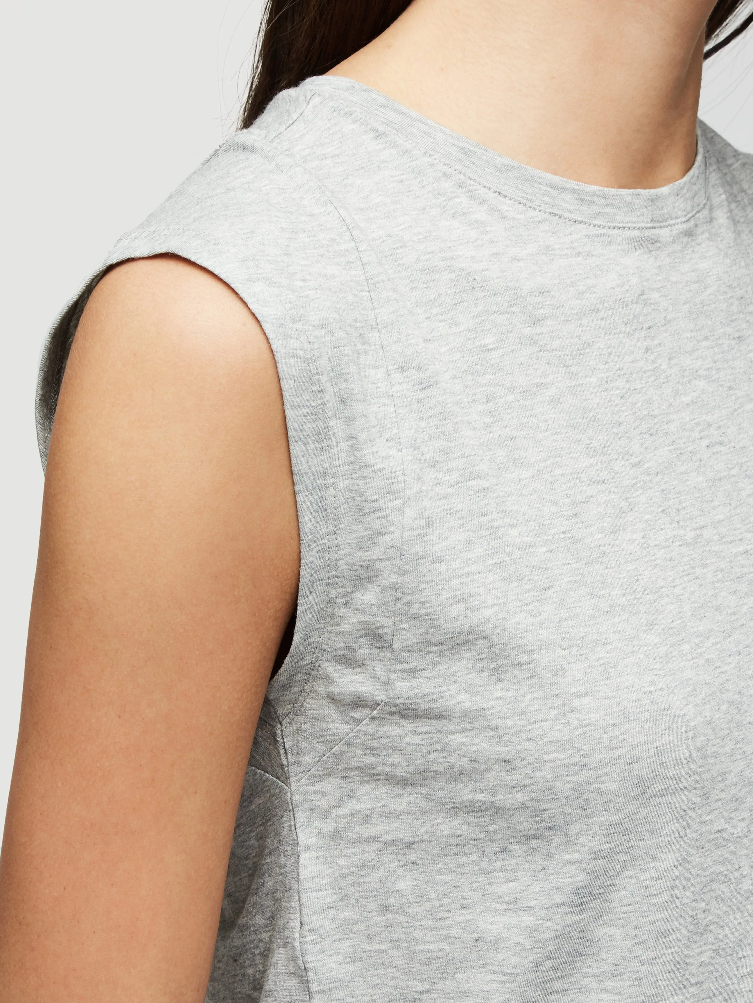 Le High Rise Muscle Tee -- Gris Heather