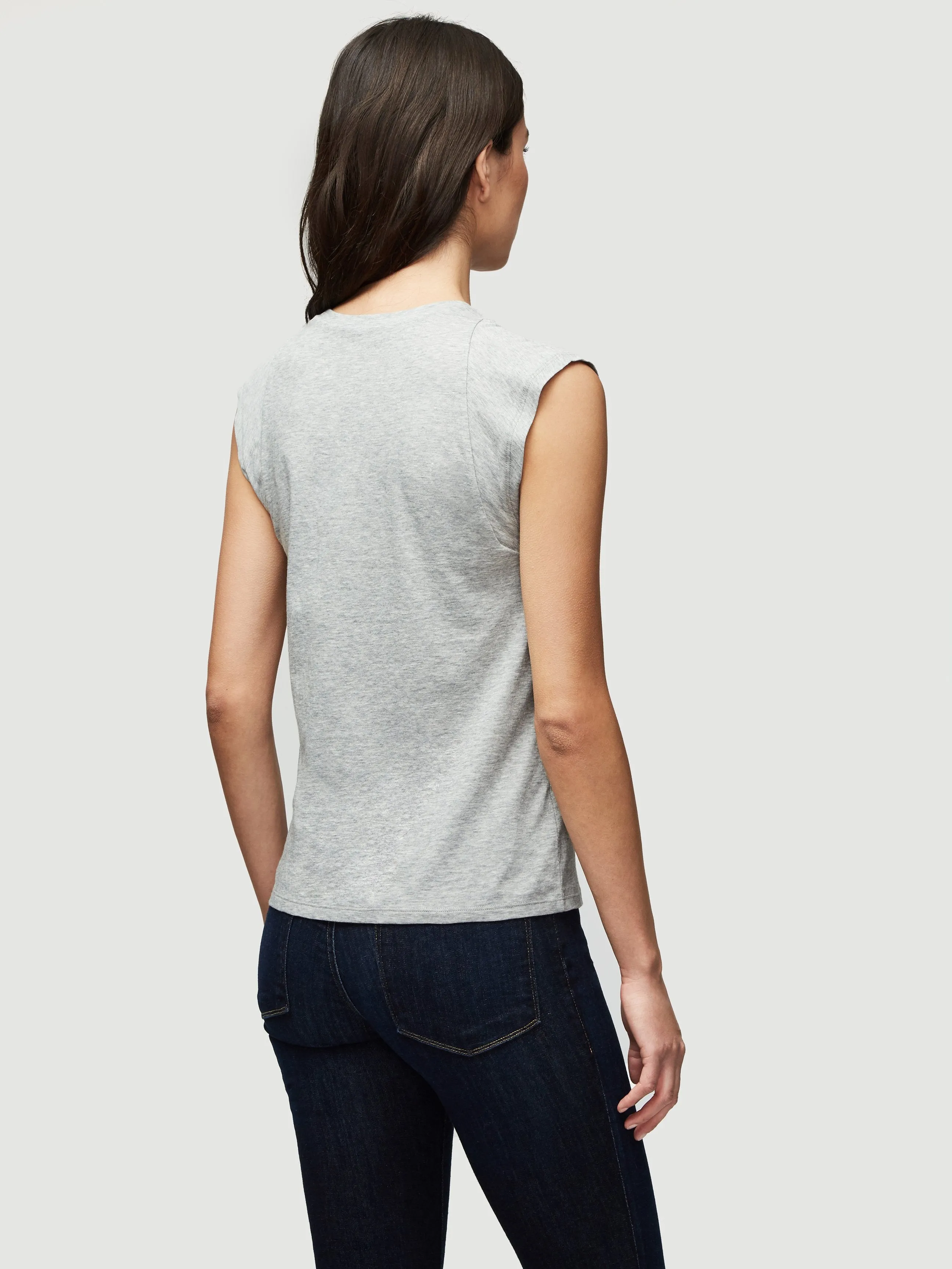 Le Mid Rise Muscle Tee -- Gris Heather