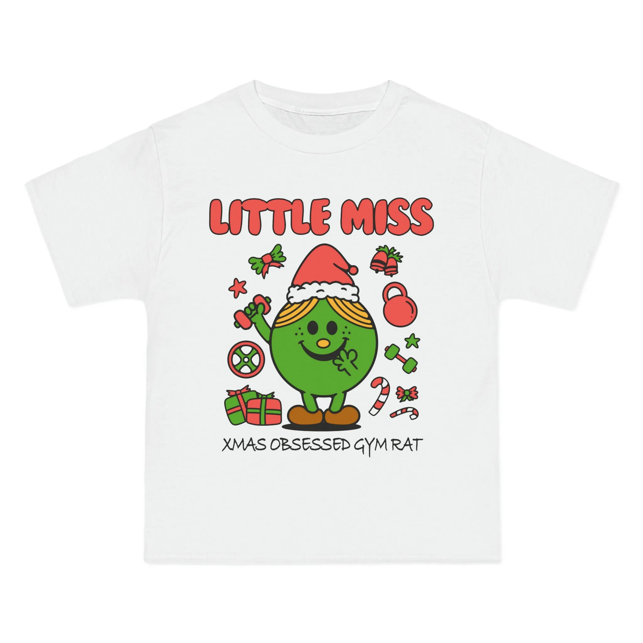 LITTLE MISS XMAS OBSESSED GYM RAT- TEE