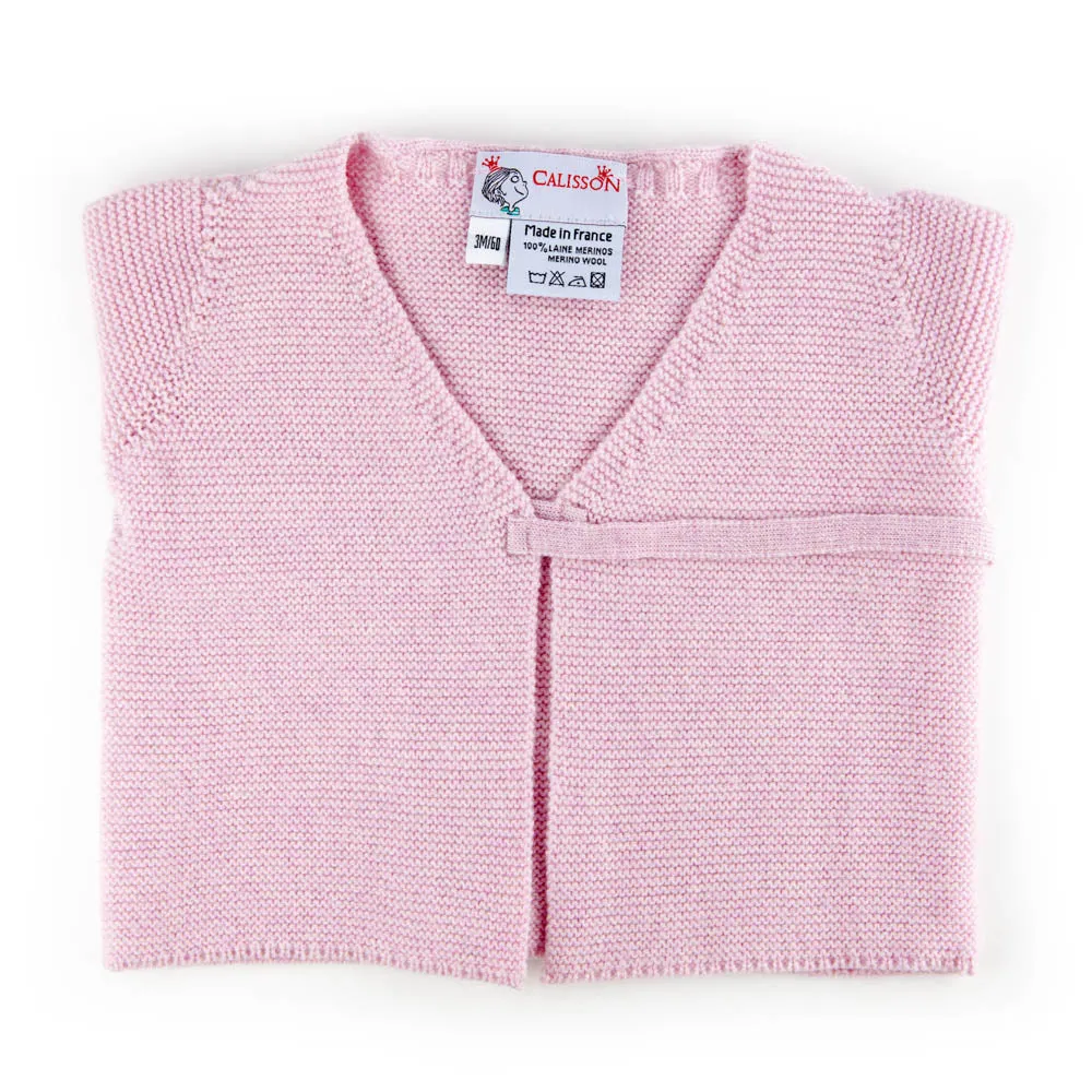 Little Royals Baby Tie-Front Sweater - Pink