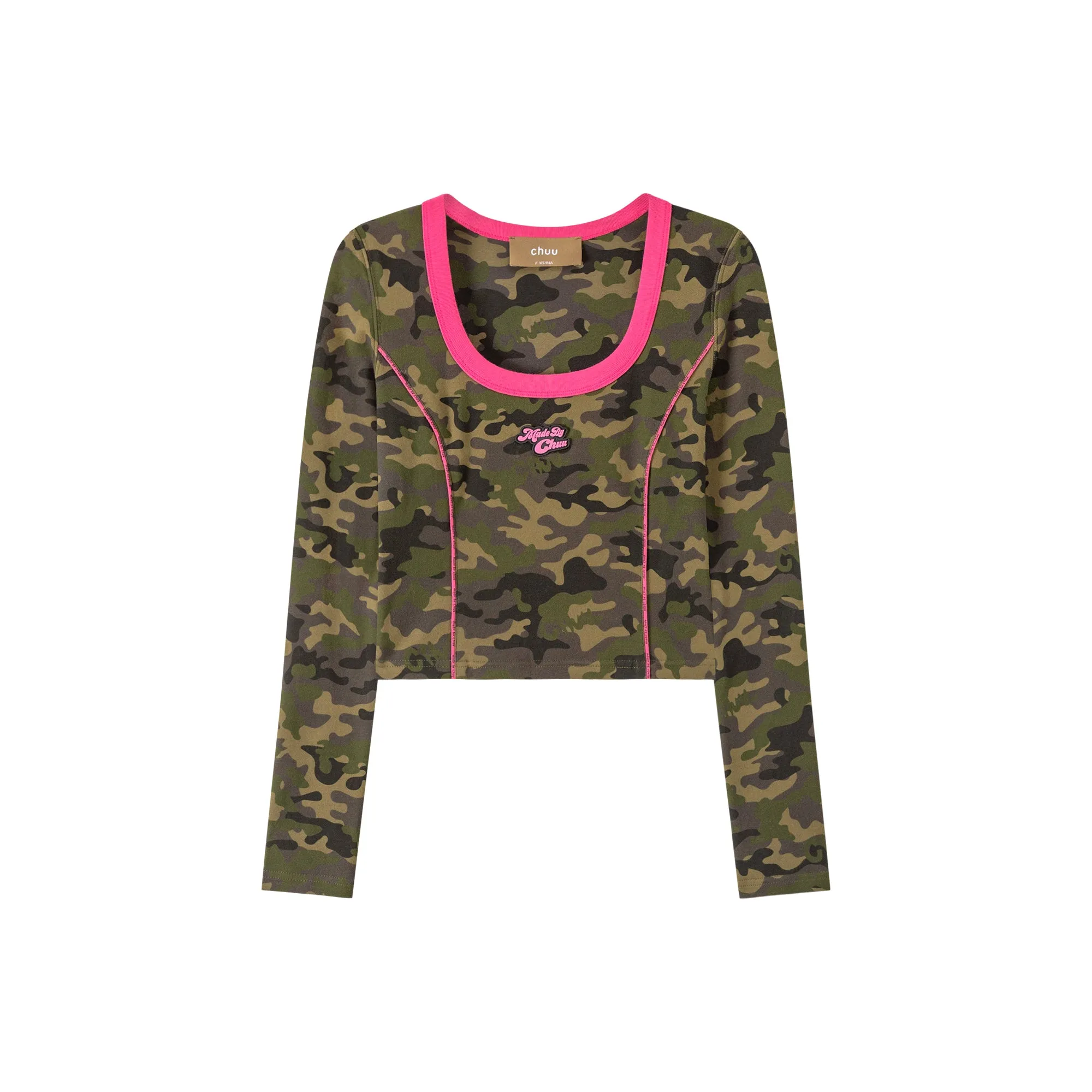 Next Door Hot Girl Camouflage Cropped T-Shirt