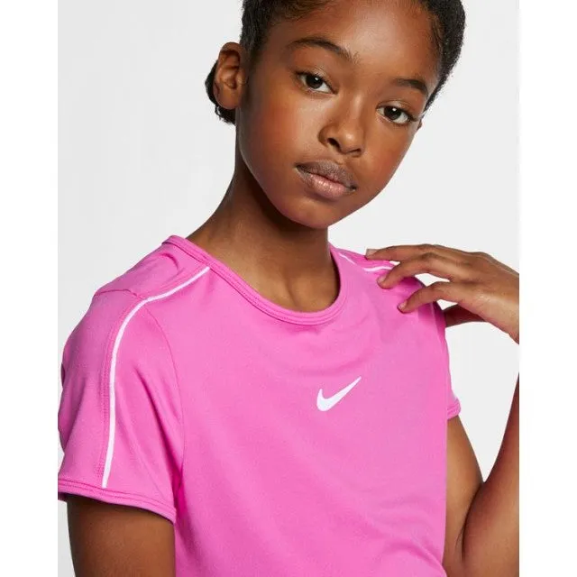 Nike Girls&#39; Tennis Ar2348-623 Dry Top Shirts Pink