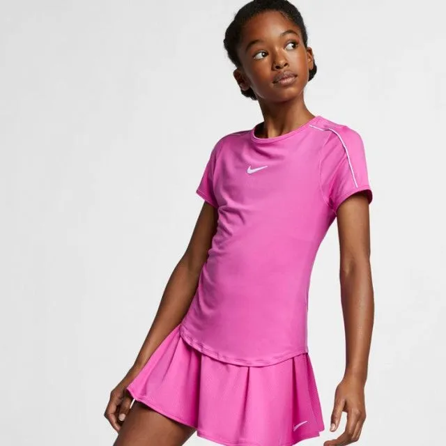 Nike Girls&#39; Tennis Ar2348-623 Dry Top Shirts Pink