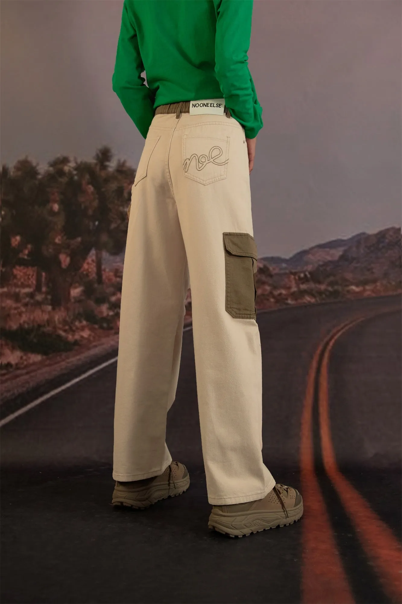 Pocket High-Waisted Casual Pants