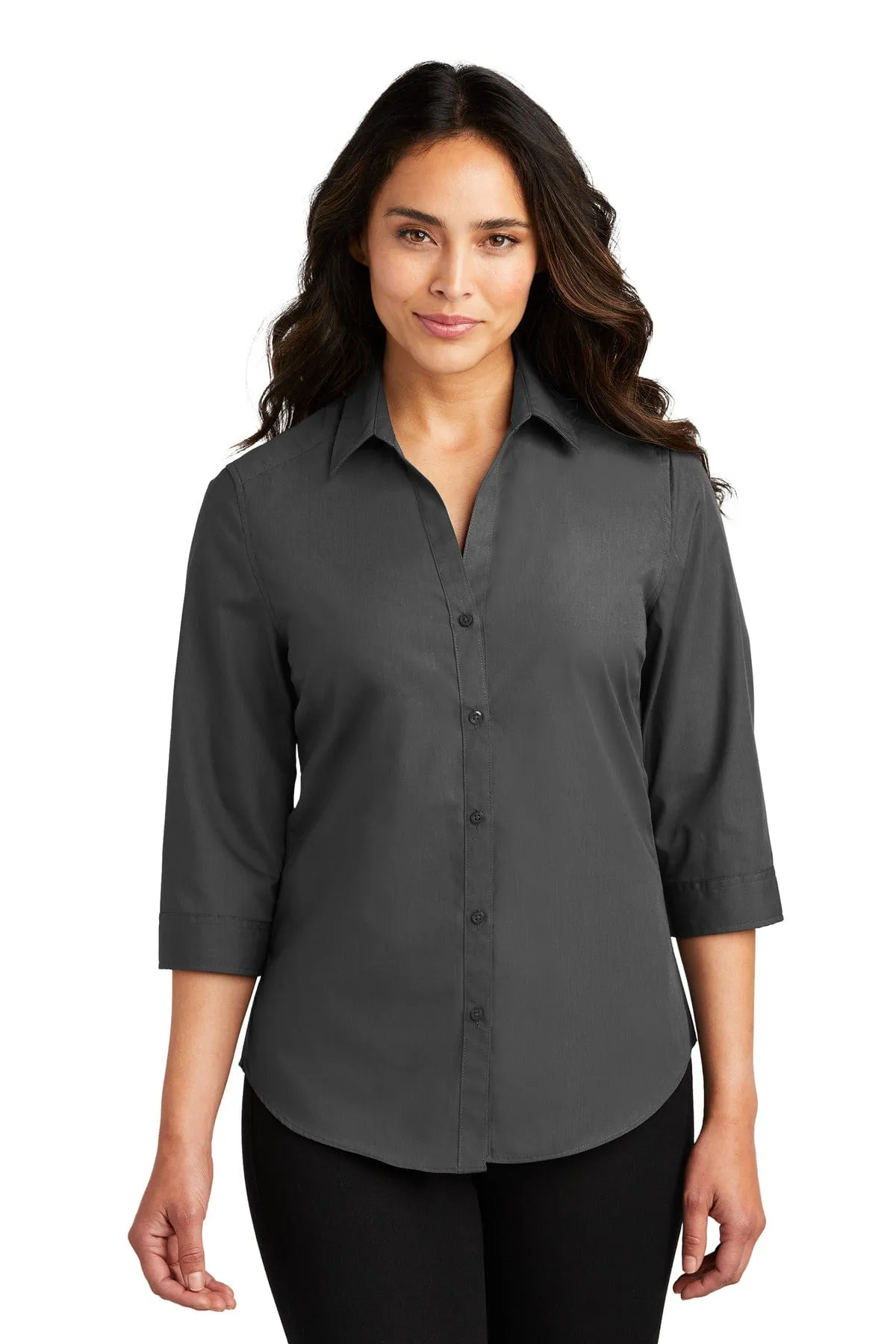 Port Authority ®  Ladies 3/4-Sleeve Carefree Poplin Shirt. LW102