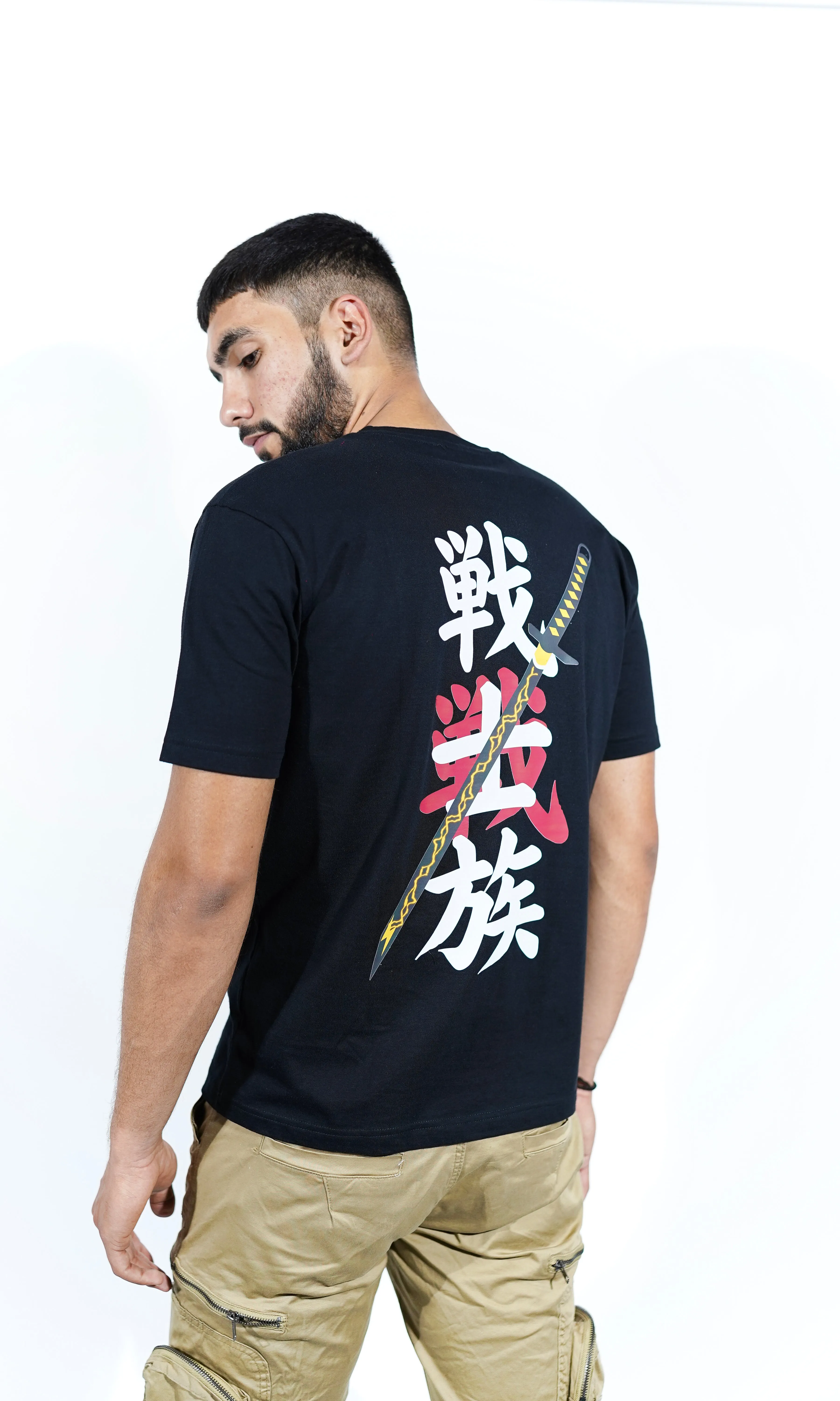 "Samurai" Oversized Black T-Shirt By DemonWear for Him