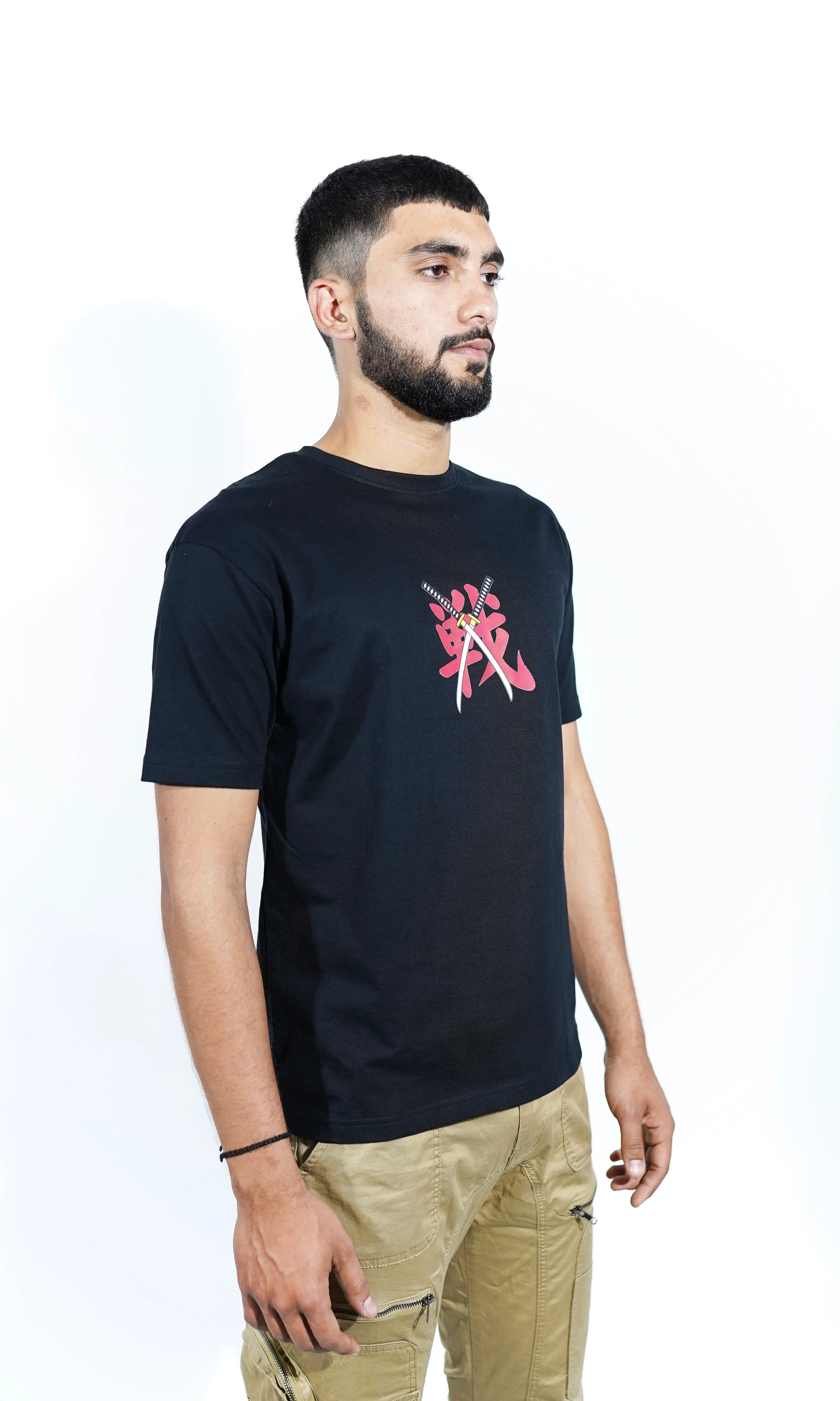 "Samurai" Oversized Black T-Shirt By DemonWear for Him