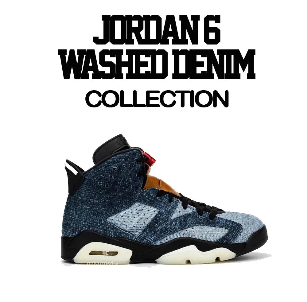 Retro 6 Washed Denim Cheers Bear Shirt