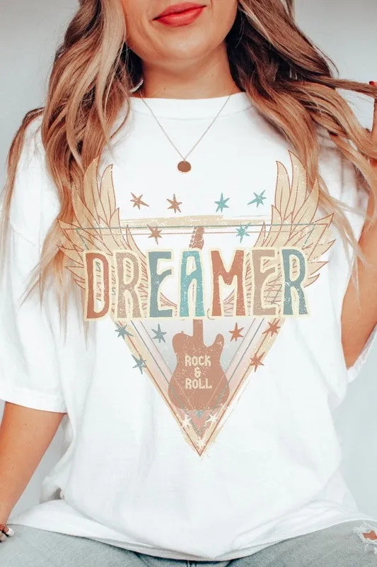 Rock n Roll Dreamer Oversized Graphic Tee