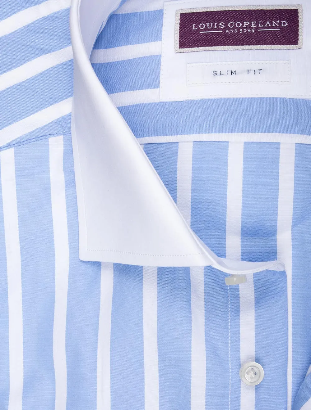 Slim Fit Bold Stripe Shirt Blue