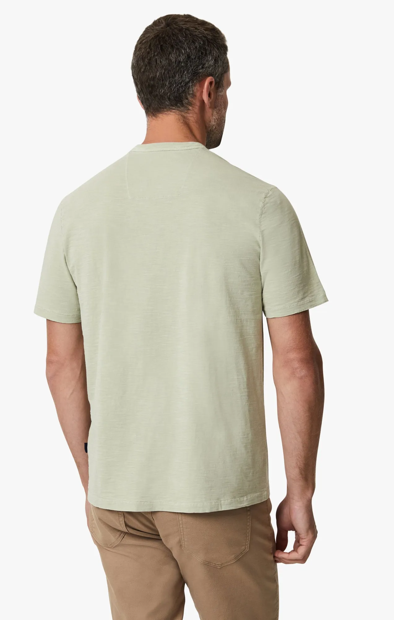 Slub Crew Neck T-Shirt In Sage