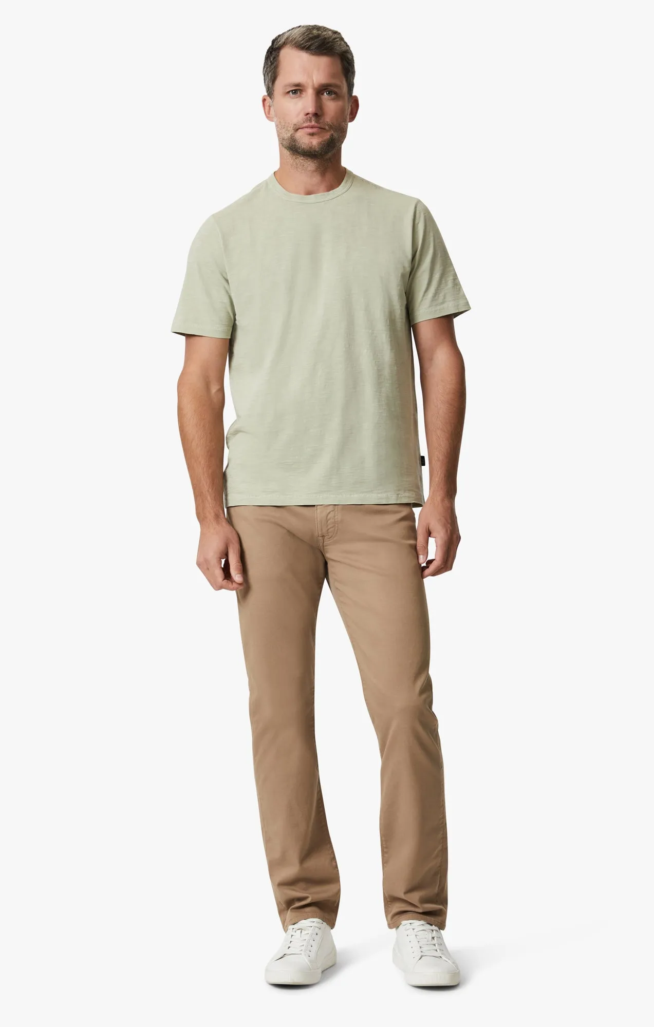 Slub Crew Neck T-Shirt In Sage