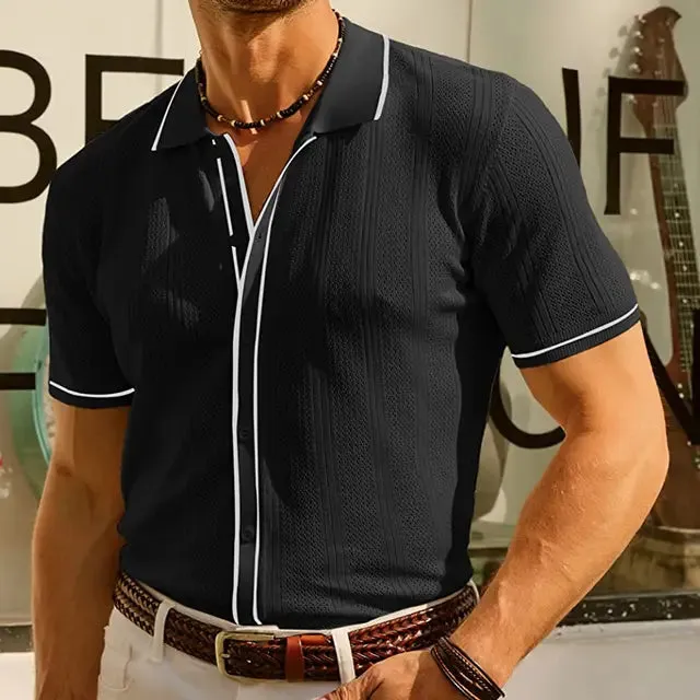 Solid Ice Hollow Breathable Shirt