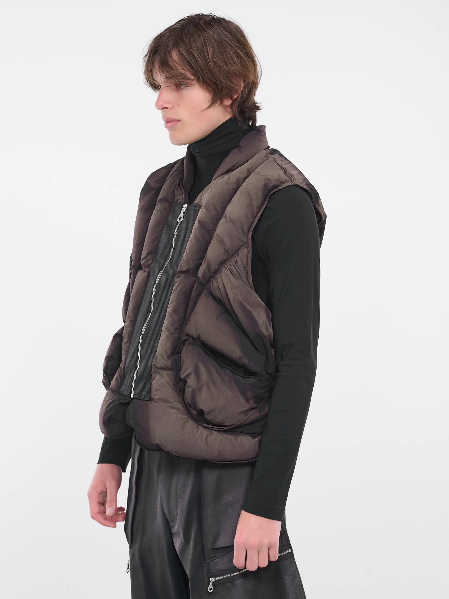 Sun Bleached Padded Gilet (OU04-BLACK)