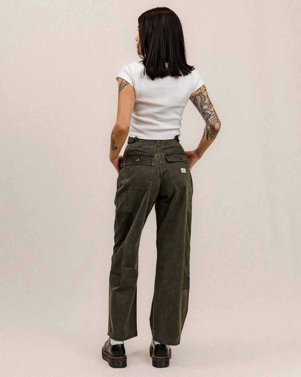 Surplus High Waisted Pants - Khaki