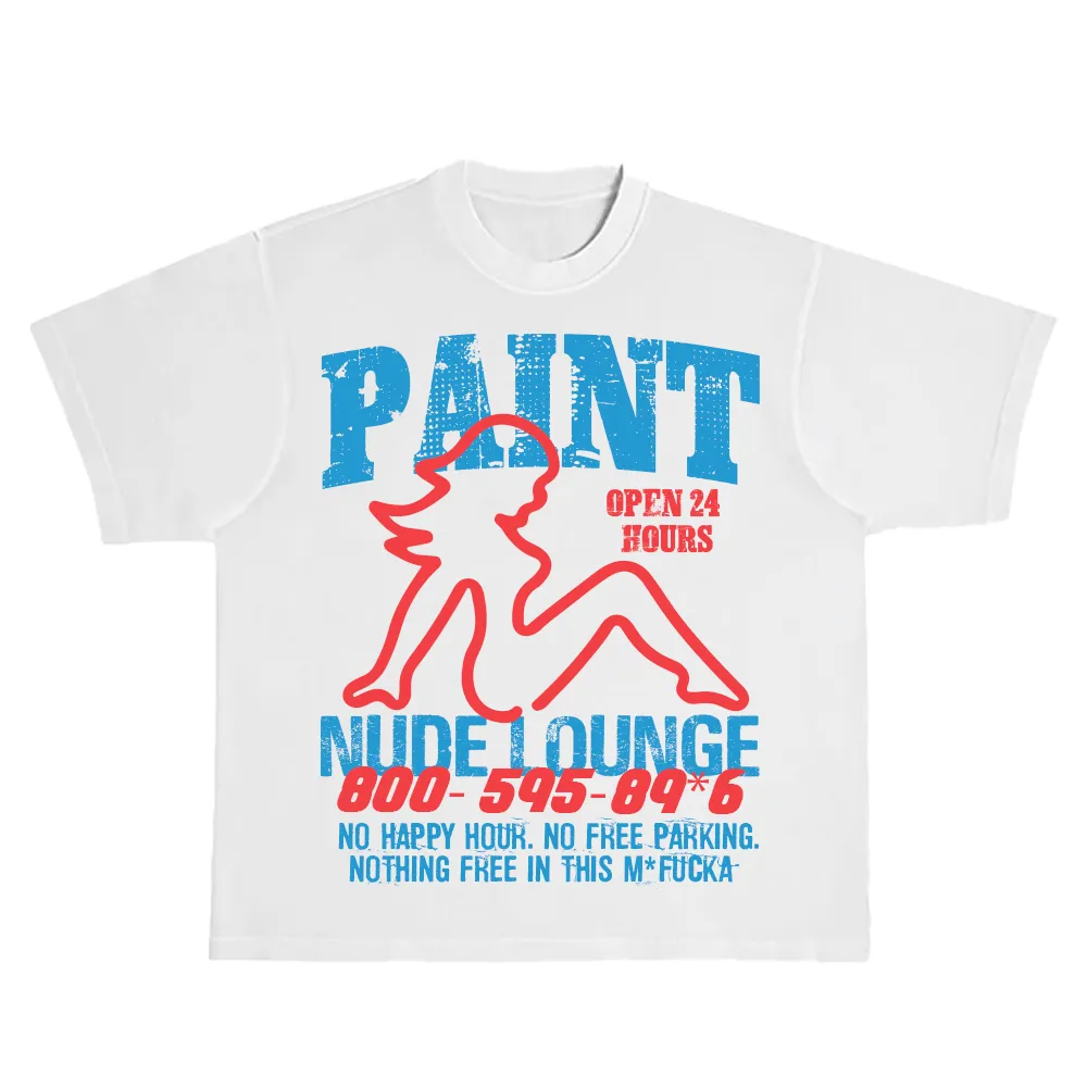 White Paint Nude Lounge Tee