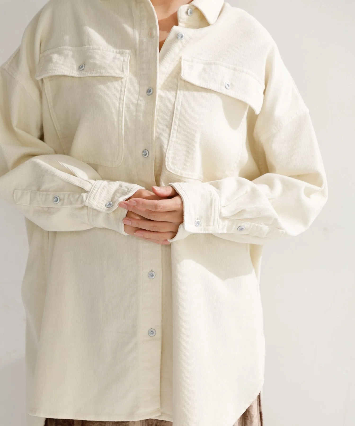 【WOMEN】Healthy denim Almond SHIRTS ビッグシャツ