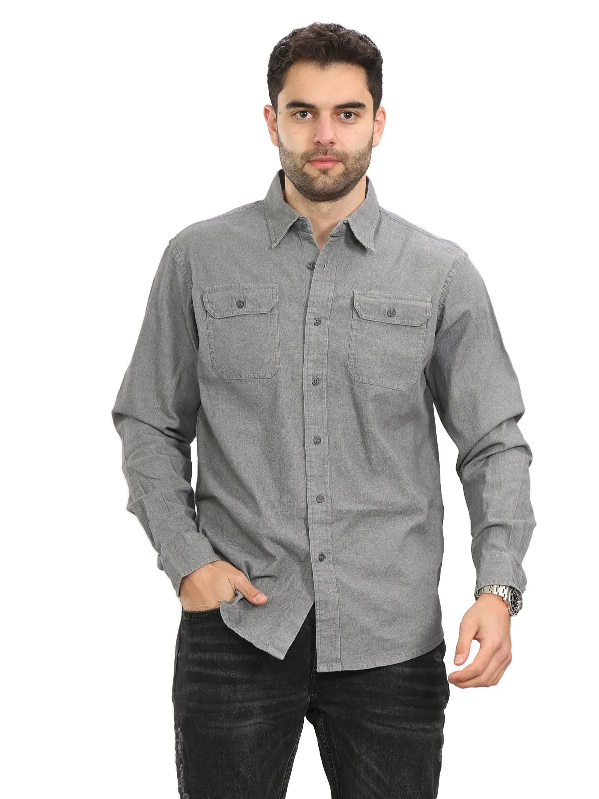 Wrangler Mens Long Sleeve Denim Shirt