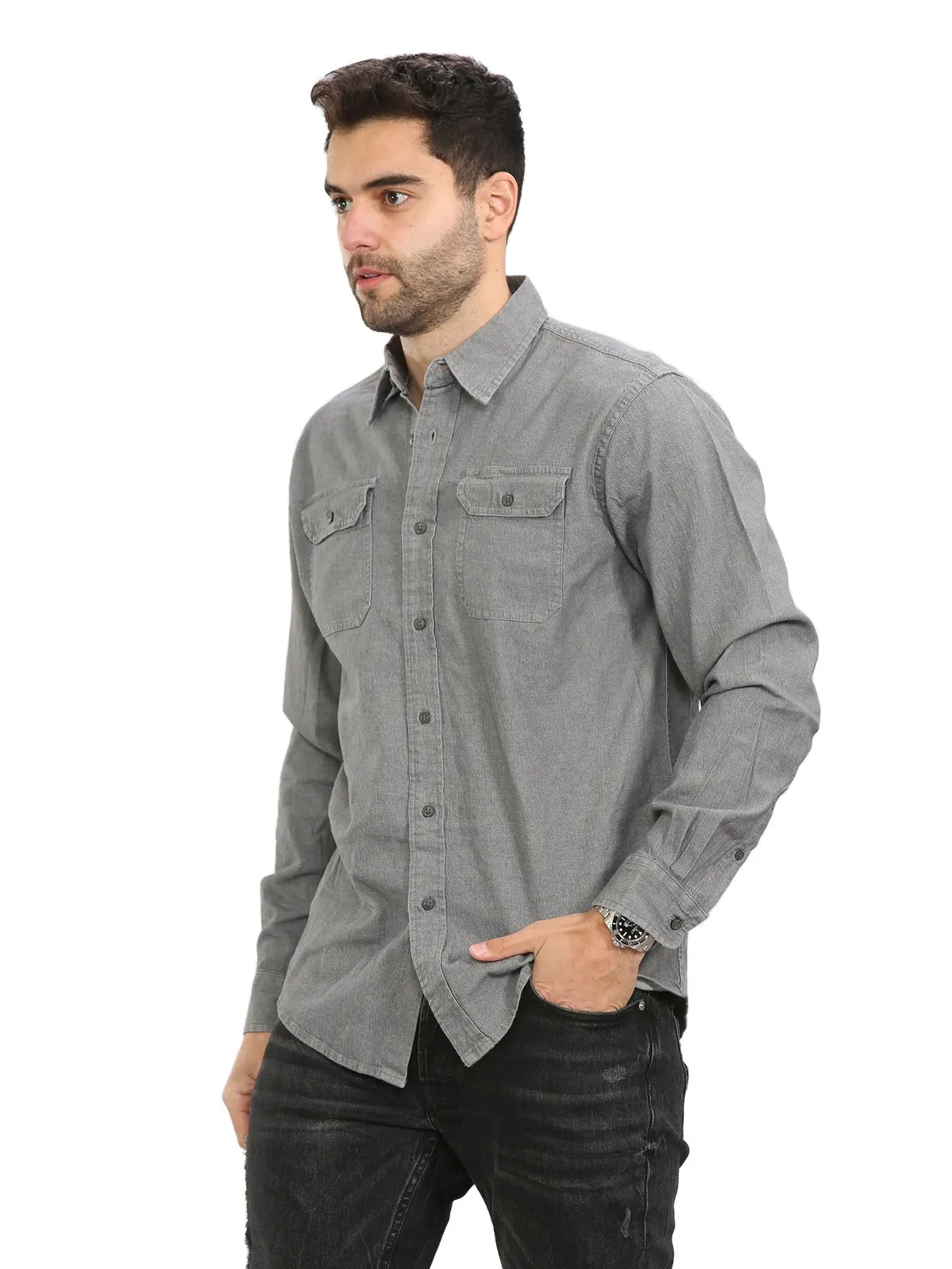 Wrangler Mens Long Sleeve Denim Shirt