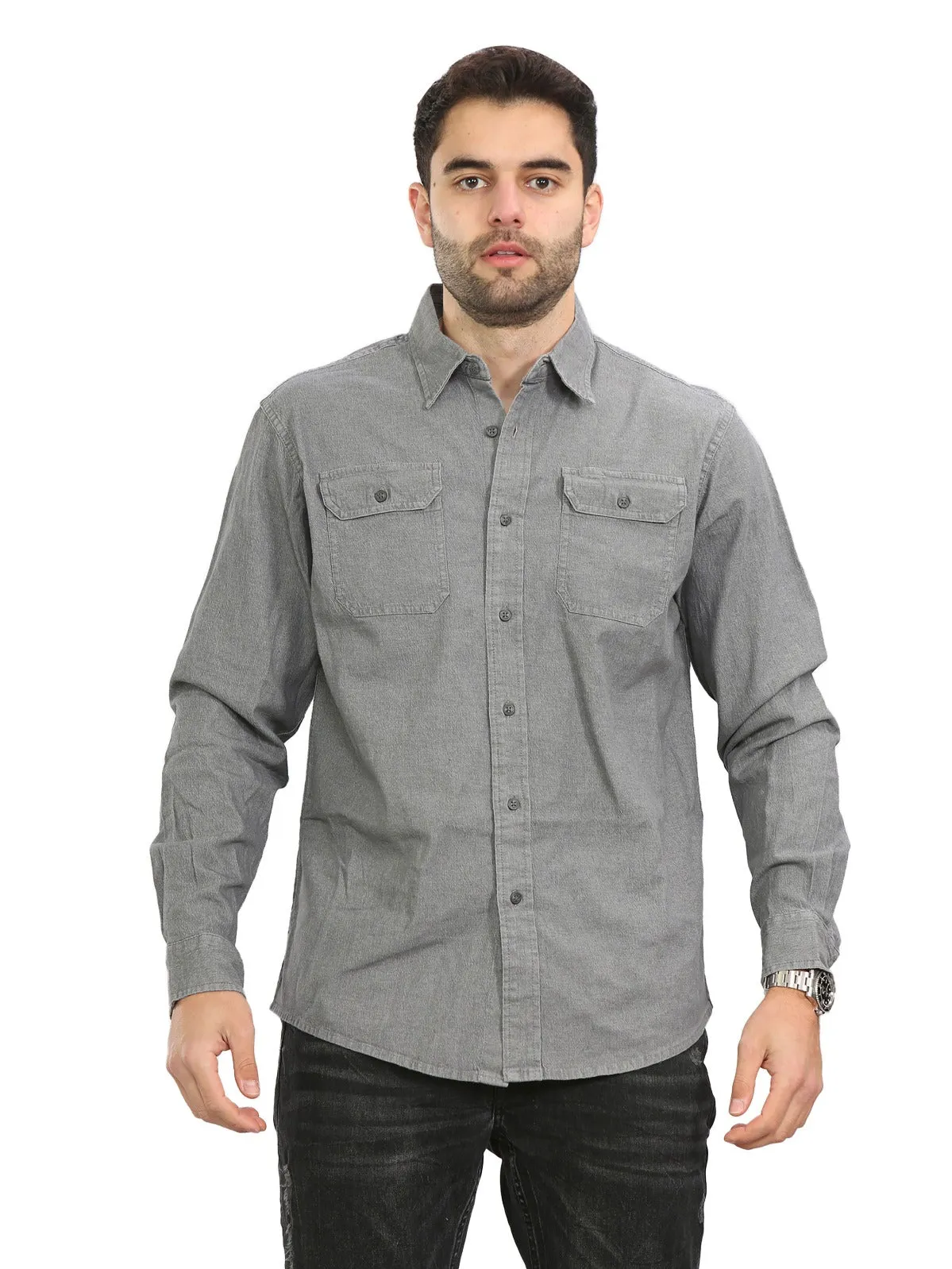 Wrangler Mens Long Sleeve Denim Shirt