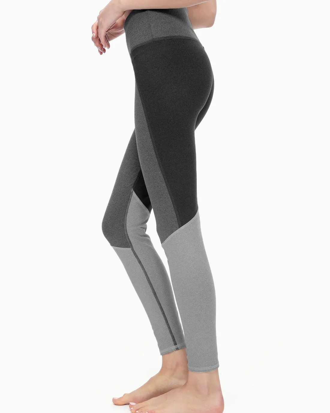 Yoga High Waisted Heather Block Legging